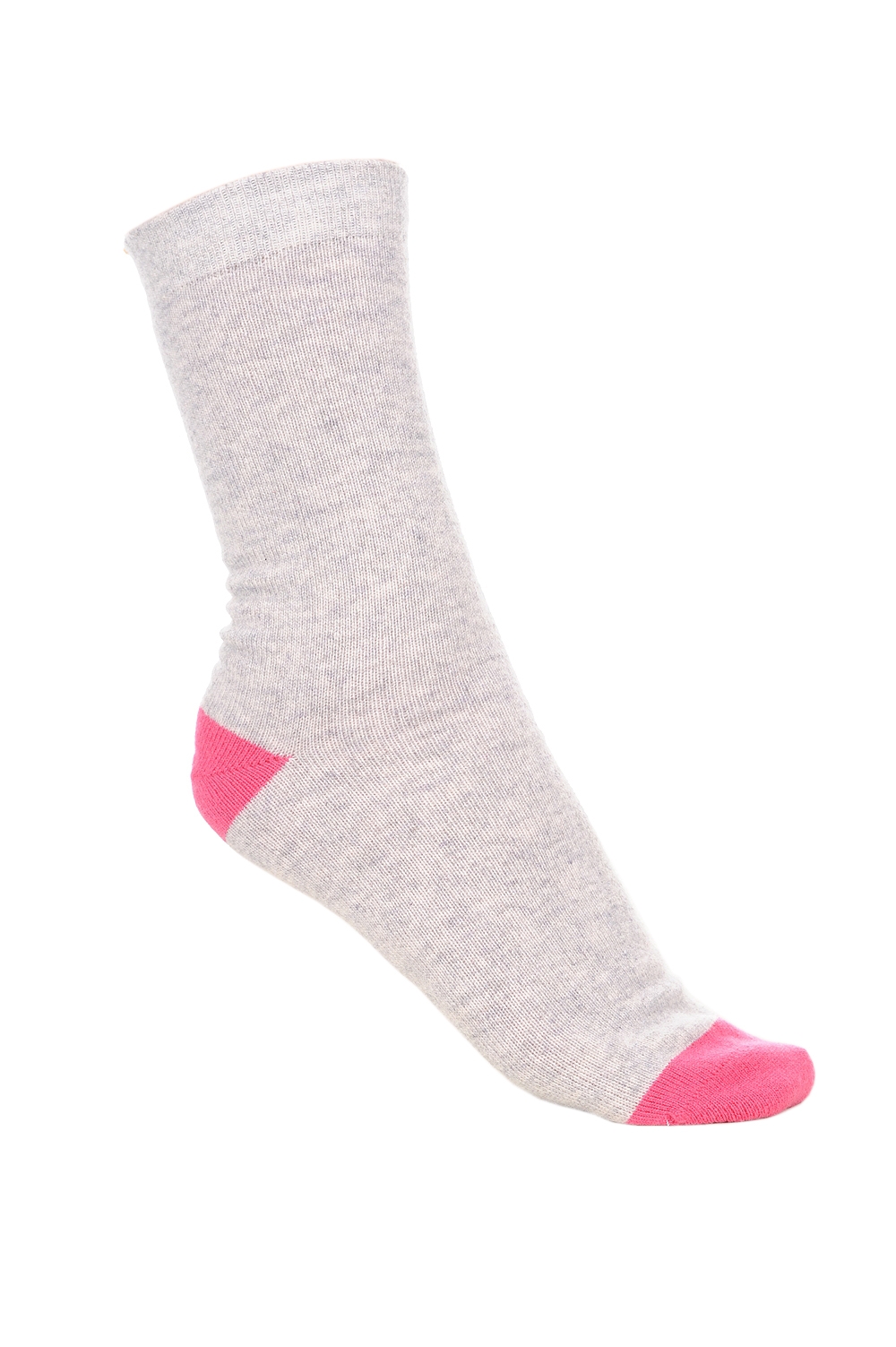 Cashmere & Elastaan accessoires sokken frontibus flanel grijs gemeleerd rose shocking 35 38